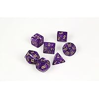 Multi-Sided, Swirl Dice with Gold Numbers