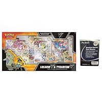 Pokemon TCG Heavy Hitters Premium Collection Lucario V & Tyranitar V Box w/ Sleeves - 14 Booster Packs (Heavy Hitters Premium Collection)