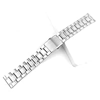 Replacement 12mm 14mm 16mm 18mm 20mm Stainless Steel Metal Silver Bracelet Watch Band Strap Folding Clasp Push Button