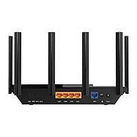 TP-Link Archer AXE75 Wi-Fi 6E WLAN Router (5400 Mbps Tri-Band, 4 × Gigabit LAN Ports, 1 × USB 3.0 Port, WPA3, HomeCare, Compatible with Alexa, Tether APP), Black