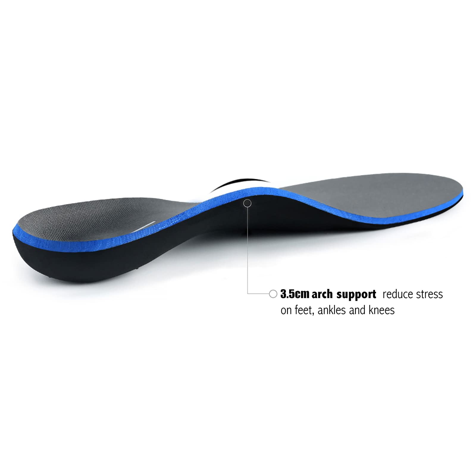 Plantar Fasciitis Feet Insoles Arch Supports Orthotics Inserts Relieve Flat Feet, High Arch, Foot Pain Mens 13-13 1/2