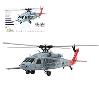 1/47 Scale 2.4G Seahawk RC Helicopter,Eight-Channel Dual RC Dual Brushless Direct-Drive Aileronless 6G/3D Airplane Model,with Flight Control and GPS Positioning,RC Military Airplanes for Adults