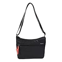 Hedgren Inner City Harper's Small Shoulder Bag RFID, Black with Coral