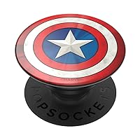 Phone Grip with Expanding Kickstand, Marvel PopGrip - Captain America Icon