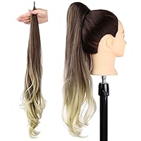 Synthetic 32 Inch Flexible Wrap Around Ponytailtail Extension Long Ponytailtail Hair Extensions Curly Hairpiece For Women T8-25 32inches