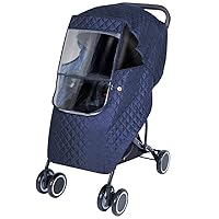 Winter Stroller Weather Shield Universal,Baby Stroller Rain Cover Waterproof,Travel Strollers Raincoat,Pushchairs Accessories,for Colder Weather,Protect from Snow Wind Sun Dust (Navy Blue)