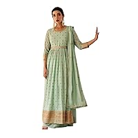 Green Woman Designer Wedding Anarkali Salwar Kameez Indian Dress 7591