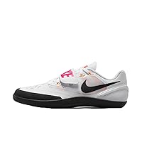 Nike Zoom Rotational 6 Track & Field Throwing Shoes (685131-102, White/Black-Hyper Pink-Laser Orange) Size 8