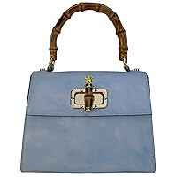 Pratesi Leather Bag for Women Castalia R298/26 in cow leather - Radica Sky Blue Made in Italy