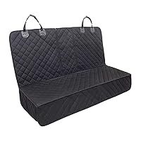 Dog Car Seat Cover for Back Seat, Waterproof Dog Bench Seat Pad Compatible for Armrest & Seat Belt, Universal Nonslip Durable Soft Pet Backseat Protector for Cars Trucks & SUVs (Black)