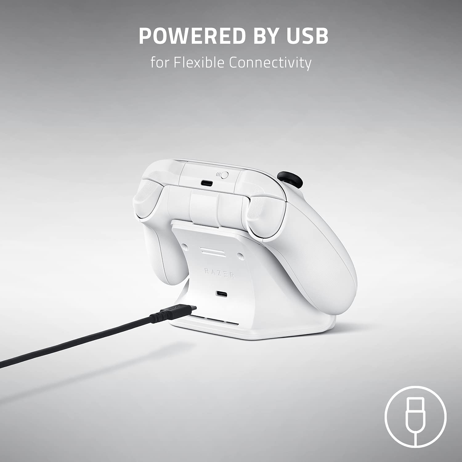 Razer Universal Quick Charging Stand for Xbox - (Universal Compatibility, Magnetic Contact System, Matches Your Xbox Controller, One-Handed Navigation) White