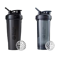 BlenderBottle Shaker Bottle Pro Series Perfect for Protein Shakes and Pre Workout, 28-Ounce, Black & Classic Shaker Bottle Perfect for Protein Shakes and Pre Workout, 28-Ounce, Black