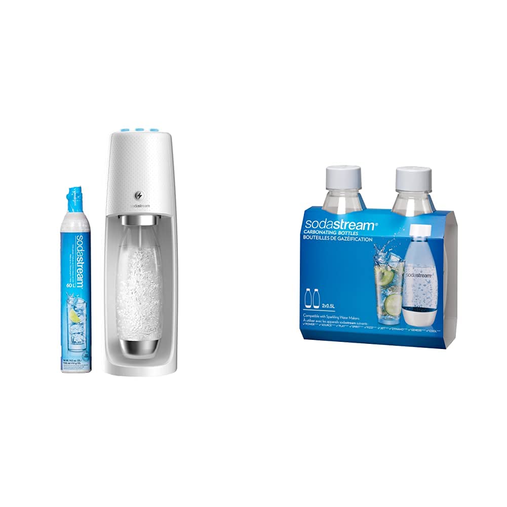 Mua SodaStream Fizzi One Touch, Sparkling Water Maker, White & SodaStream  White Carbonating Bottle  trên Amazon Mỹ chính hãng 2023 | Giaonhan247