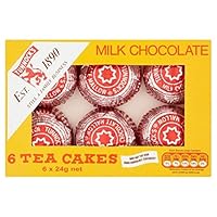 Tunnock's Tea Cakes Milk Chocolate 6 x 24g - Pack of 2