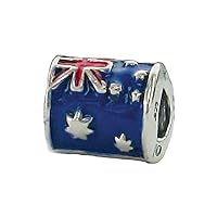 Sterling Silver Australia Flag 1934 Compatible Bead/Charm