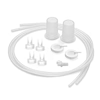 Ameda HygieniKit Spare Parts Kit for Breast Pump | 4 Valves, 2 Silicone Tubing, 2 Silicone Diaphragms, 2 Adapter Caps, 1 Tubing Adapter | Compatible with Ameda HygieniKit Milk Collection Systems…