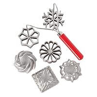 Nordic Ware Swedish Rosettes & Timbale Set, 6 Pieces, Silver