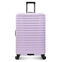 U.S. Traveler Boren Polycarbonate Hardside Rugged Travel Suitcase Luggage with 8 Spinner Wheels, Aluminum Handle, Lavender, Checked-Large 30-Inch