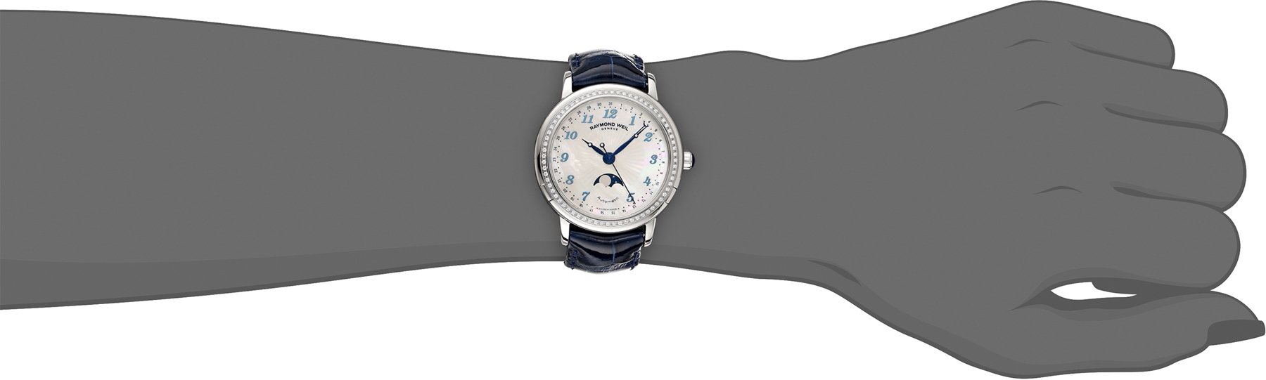 Raymond Weil Women's 2739-LS3-05909 Maestro Analog Display Swiss Automatic Blue Watch