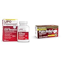 Lipo-Flavonoid Tinnitus Relief Ear Health Vitamins 100 Caplets & GoodSense Extra Strength Acetaminophen Caplets 500mg 50 Count