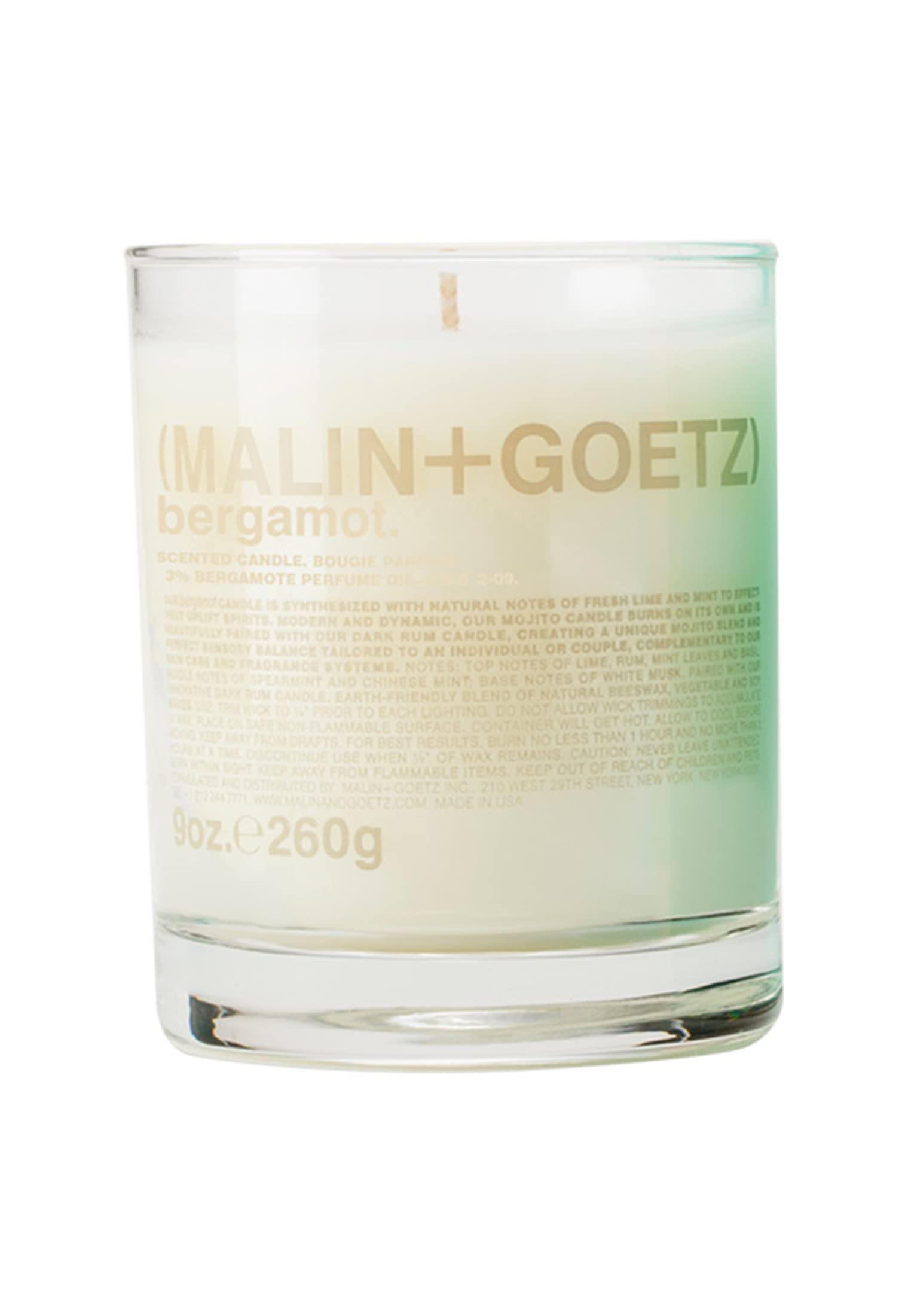 Malin + Goetz Bergamot Candle, 9oz.255g