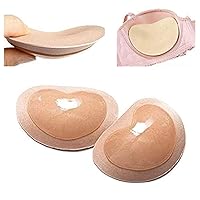 4 Pcs - Silicone Adhesive Bra Pads Breast Inserts Push Up Sticky Bra Cups for Swimsuits, Bikini, and Bra - 2 Colors