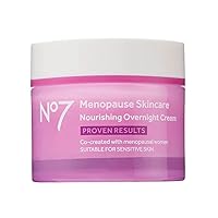 Menopause Skincare Nourishing Overnight Cream - Hydrating Hyaluronic Night Cream for Dry, Sensitive Menopausal Skin - Skin Firming Lipids, Ceramides + Soy Isoflavones (50 ml)