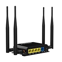 4G LTE Router, 300 Mbps Cat4 Wireless Wi-Fi Router, with Industrial Grade Metal Case/Detachable External Antennas/SIM Card Slot Unlocked/USB Port, WE826-T