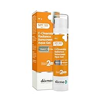 C-Cinamide Sunscreen SPF 50 Aqua Gel, with Vitamin C & Niacinamide, PA++++, Lightweight, No White Cast for Sun Protection & Glowing Skin - 50gm