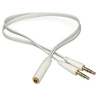 Outdoorshope Computer headphones audio line.A points two 3.5 mm perfectly compatible with voice connection