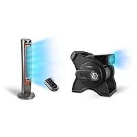 Lasko Oscillating Tower Fan, Nighttime Setting, Remote Control, Portable, Timer, for Bedroom & High Velocity Pivoting Utility Blower Fan, for Cooling, Ventilating