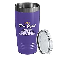 Barber Purple Edition Tumbler 20oz - Hair Stylist A Person - Hair Stylist Mom Gift Hairdresess Sister Gift Beautician Women Gift Cosmetologist Friend Gift Barber Gift