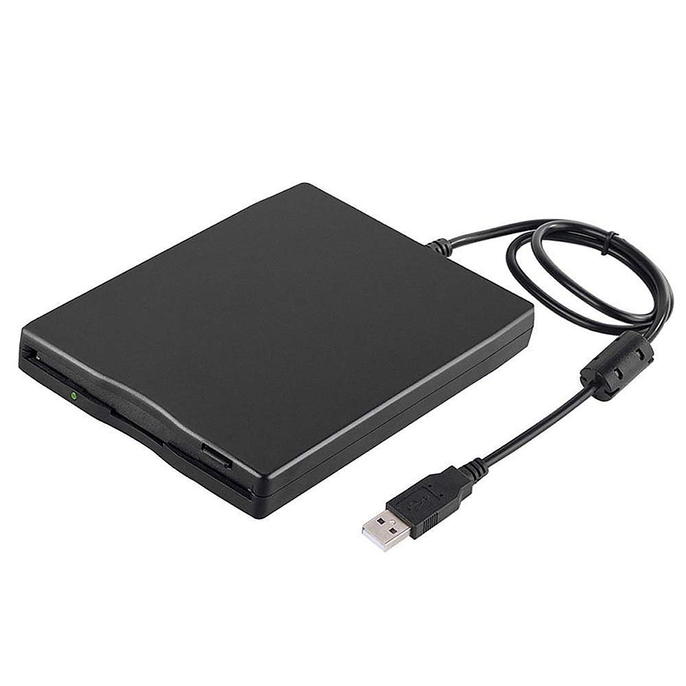 USB External Floppy Disk Drive Portable 5 inch Floppy Disk Drive USB Interface Plug and Play Low Noise for PC Lap Black