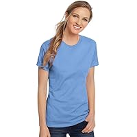 Hanes Womens 4.5 oz. 100% Ringspun Cotton Nano-T T-Shirt(SL04)-Carolina Blue-3XL