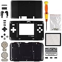 New Full Housing Shell Cover Case with Buttons for Nintendo DS NDS Console - Black.