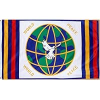 Flag World Peace 3 Foot by 5 Foot Polyester (New)