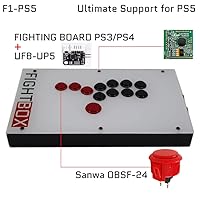 Fightbox F1-PS5 All Buttons Leverless-Style Arcade Game Controller For PS5/PS4/PS3/PC Sanwa OBSF-24 30