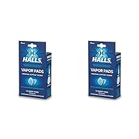 Halls Scented Vapor Pads for Humidifier and Steam Inhaler, Mentho-Lyptus, 12 Count (Pack of 2)