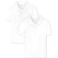 The Children's Place boys Uniform Soft Jersey Short Sleeve Polo 2 Pack
