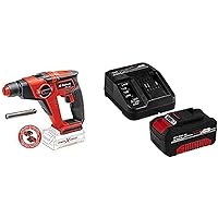 Einhell TE-HD 18/12 Li Power X-Change Cordless Hammer Drill (Li-Ion, 18 V, Hammer/Drill/Screws, 1.3 Joules, SDS+, 12 mm in Concrete, Includes 4 Ah Battery and Charger, Bit Adapter)