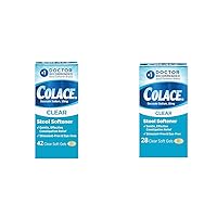 Colace Clear Stool Softener Soft Gel Capsules Constipation Relief Doctor Recommended Brand 50mg Docusate Sodium 42ct and 28ct Bundle
