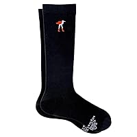 Athletic Compression Socks, Knee High Support, 15-20mmHG, Ultra-Light Solid, Black, S/M