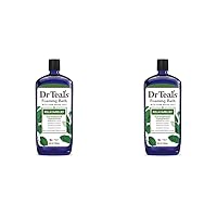 Dr Teal's Foaming Bath with Pure Epsom Salt, Relax & Relief with Eucalyptus & Spearmint, 34 fl oz (Packaging May Vary) (Pack of 2)