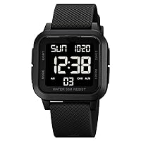 Simple Men Square Digital Watches Outdoor Sport Watches Alarm Clock Waterproof LED Digital Watch