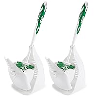 Libman Designer Bowl Brush and Caddy - 2 Pack - Toilet Brush and Holder Set, Non-Scratch, Bathroom Brush, Hygenic Caddy with Drying Slits