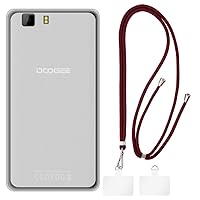 Doogee X5 Case + Universal Mobile Phone Lanyards, Neck/Crossbody Soft Strap Silicone TPU Cover Bumper Shell for Doogee X5 Pro (5”)