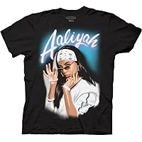 Ripple Junction Aaliyah Airbrush Bandana Photo Adult Music T-Shirt Officially Licensed