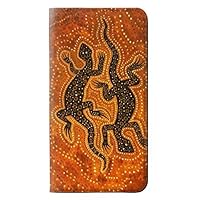 RW2901 Lizard Aboriginal Art PU Leather Flip Case Cover for Motorola Moto G5 Plus