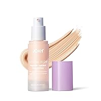 JOAH Crystal Glow Peptide-Infused Foundation, 2-in-1 Multitasking Korean Makeup with Blurring Face Primer, Luminizer, Hydration & Skin Defense for a Flawless Finish, 1.01 Oz, Very Fair Cool