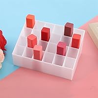 24 Grids Acrylic Makeup Organizer Storage Box Cosmetic Box Lipstick Case Display Stand Organizer Tools Eyebrow Pencil Holder (Color : White)
